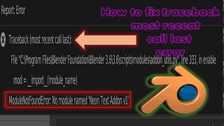 How to fix traceback most recent call last error  No Module Name Found  Error Fix It [upl. by Howund765]