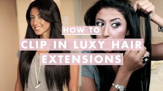 How to Clip In Luxy Hair Extensions [upl. by Akineg]