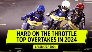 Moves that made us 😱 Top Overtakes 2024  FIM Speedway Grand Prix [upl. by Pantia818]