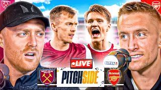 WEST HAM vs ARSENAL  Pitch Side LIVE [upl. by Leirbag]