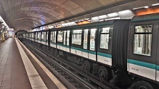 Métro de Paris ligne 4  Matériel MP89 Ratp  Porte dOrléansMairie de Montrouge [upl. by Urbannai]