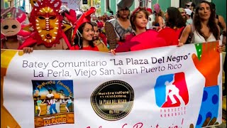 COMPARSA DE LA PERLA en la Fiesta de la Calle San Sebastián 2024 Al Ritmo de la BOMBA 🪘❤️🇵🇷 [upl. by Refotsirc]