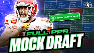 Full PPR Fantasy Football MOCK DRAFT for 2024 [upl. by Sykleb]