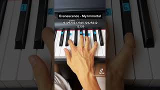 Evanescence  My Immortal easy piano tutorial [upl. by Jonis4]