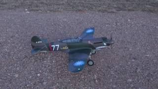 FMS P40B Warhawk Flying Tiger 1400mm Flight Review [upl. by Daukas343]