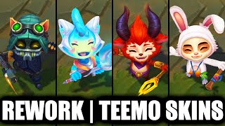 ALL TEEMO SKINS REWORK 2024 FINAL UPDATE  League of Legends [upl. by Halley]