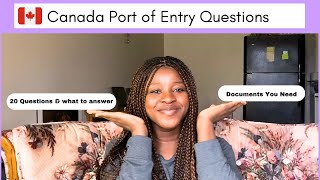 CANADA PORT OF ENTRY QUESTIONS  IMMIGRATION QUESTIONS  SOWP [upl. by Aigneis716]