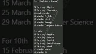 CBSE date sheet 202425 [upl. by Bega263]