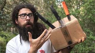 Mega Unboxing COLTELLI BushCraft e Survival a SORPRESA  Primi TEST [upl. by Yetty]