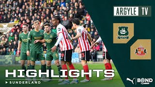 Plymouth Argyle v Sunderland highlights [upl. by Howland]