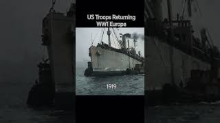 1918 WW1 US Troops Arriving to US ww1 navalhistory history [upl. by Lrad]