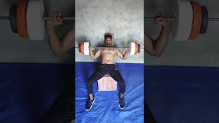 How to chest incline bench barbell press in home chest workout in home ‎‎‎mrsanjuchandra gym [upl. by Rebhun]