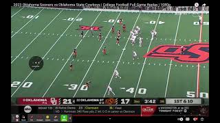 Sooners QB Dillon Gabriel with a baffling decision to hand the ball off [upl. by Brazee]