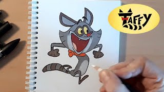 How to draw Taffy  Taffy Cartoon Drawing [upl. by Eustazio]