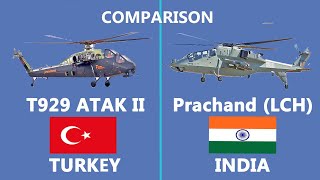 Comparison of Turkish built T929 ATAK II amp Indian LCH Prachand Helicopter [upl. by Efren]