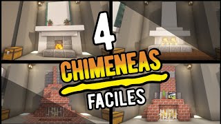 4 CHIMENEAS para Minecraft Fáciles [upl. by Lona]