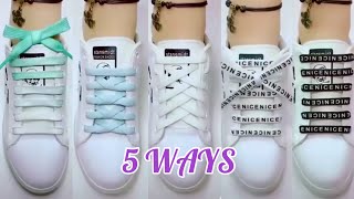 5 Cool Ways To Lace Your Shoes  Shoe Lace Ideas [upl. by Brainard719]