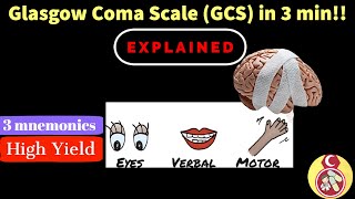 Glasgow Coma Scale GCS  شرح بالعربي في ثلاثة دقايق [upl. by Cooke466]