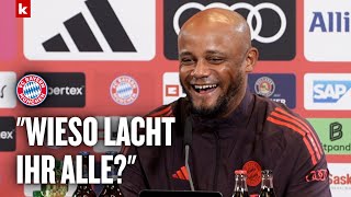 7 Jahre BayernTrainer Kompany sorgt auf der PK für Lacher  FC Bayern München [upl. by Igig]