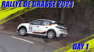 RALLYE DE GRASSE 2024 DAY 1  SHOW amp MISTAKE [upl. by Darsie838]