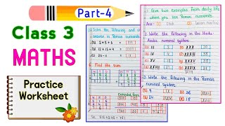 Class 3 Maths  Class 3 Maths Worksheet  Maths Worksheet for Class 3  Class 3 Worksheet  Class 3 [upl. by Vanni287]