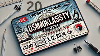 Próbny egzamin ósmoklasisty Matematyka 3 grudnia 2024 Rozwiązania Zadanie 20 [upl. by Joo]