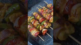 Chicken Skewers ASMR Video youtubeshorts skewers food viralshorts shorts asmr recipe cooking [upl. by Maggie]