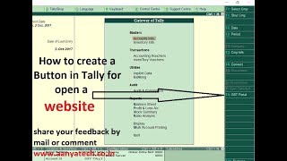 Create a menu button in TallyERP 9 Tally Customization Free TDL  ATech Hindi [upl. by Ylevol]