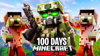 I Survived 100 Days in a ZOMBIE APOCALYPSE in Hardcore Minecraft [upl. by Ashbey]