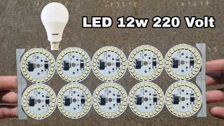 LED 220 v0lt 12 watt Led Bulb Repair [upl. by Ynots]