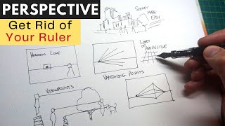 How to Draw Perspective  A Simple Guide and Sketching Tutorial [upl. by Naillimxam]