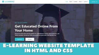 Creating an Interactive eLearning Website from Scratch using HTML and CSS  Source code [upl. by Yleve]