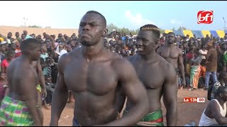 Des lutteurs Sénégalais Ivoiriens Togolais Nigériens et Burkinabè dans lArène [upl. by Roehm]