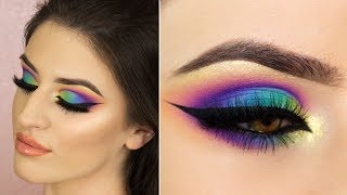 Rainbow Pastel Eye Make Up Tutorial [upl. by Elledoj]