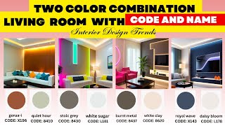 2024 Two Colour Combination For Living Room Walls With Interior Design  Home Decor 2024 [upl. by Yeldud860]