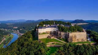 Königstein fortress in Germany  drone [upl. by Etat]