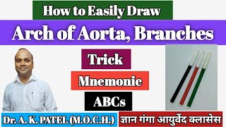 Arch of aorta and its branches Trick Mnemonic Aorta Mbbs Bams Gyan ganga ayurveda classes Bdc [upl. by Efthim]