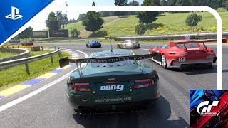 Gran Turismo 7  Daily Race B  Alsace  Village Reverse  Aston Martin DBR9 GT1 [upl. by Dorcea]