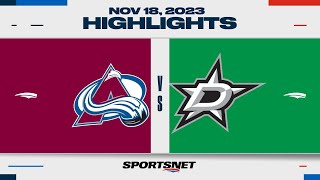 NHL Highlights  Avalanche vs Stars  November 18 2023 [upl. by Filler]