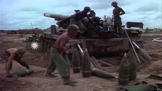 US Battery D 3rd Battalion 13th Artillery 25th Infantry Division fires M110 HD Stock Footage [upl. by Anatniuq]