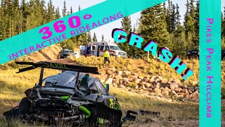 Pikes Peak Violent Crash 360 interactive video from Fastest Pastor in His 997 GT3 Porsche [upl. by Eimmac]