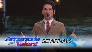 Colin Cloud Mind Reader Predicts Your Tweets  Americas Got Talent 2017 [upl. by Beverie]