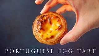 葡式蛋撻 千層酥皮 詳細食譜┃Pastel de Nata┃Portuguese egg tarts [upl. by Eardnoed379]