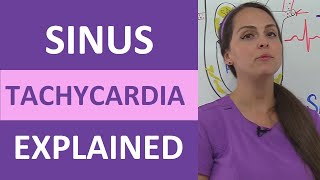 Sinus Tachycardia ECG Nursing Treatment Causes Symptoms NCLEX Cardiac Review [upl. by Kaenel]