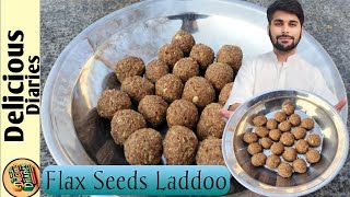 Alsi Pinni Recipe Alsi Ke LadduFlax Seeds Ladoo Recipe by Delicious Diaries السی کی پنیاں [upl. by Krm]