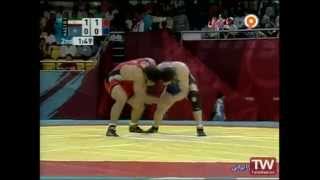 Alireza Heydari IRI vs Taimuraz Tigiev KAZ  96 kg  2006 Asian Games [upl. by Maxentia445]