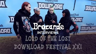 Backstage at Download Festival XXI 2024  Brocarde Interviews Lord Of The Lost [upl. by Hgielak]