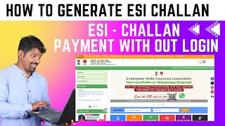 How to generate ESI challan and make payment  esic tamil [upl. by Wanda]