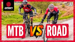 GMBN Vs GCN  From Here To There MTB Vs Road Bike Race [upl. by Anoblav155]