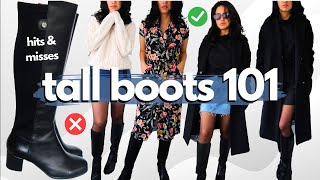 How to style KNEE HIGH boots shop my closet [upl. by Notlimah]